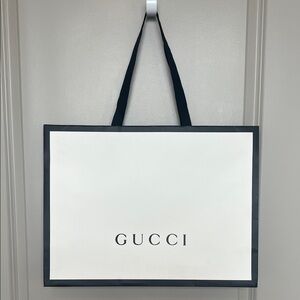 Black and White Gucci Shopping Bag